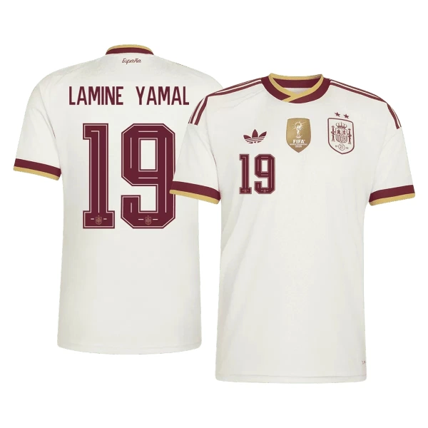 Spania 2 Stars Lamine Yamal 19 Bortetrøye VM 2026
