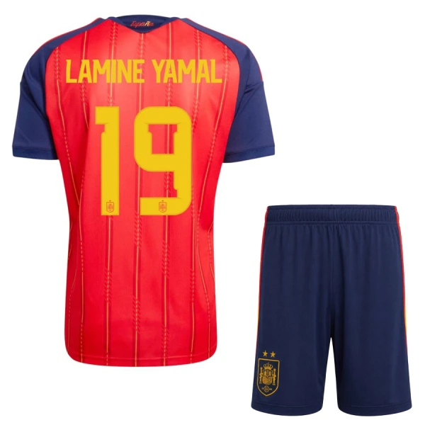 Spania 2 Stars Lamine Yamal 19 Hjemmetrøye Barn VM 2026