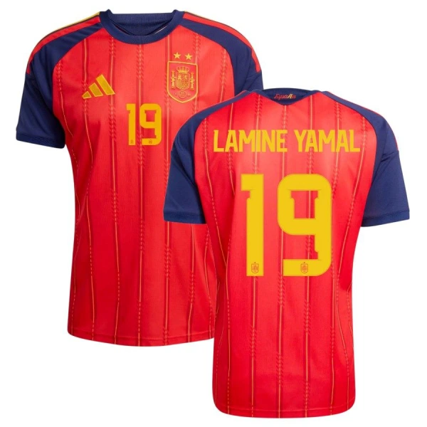 Spania 2 Stars Lamine Yamal 19 Hjemmetrøye VM 2026 Spania 2 Stars Lamine Yamal 19 Hjemmetrøye VM 2026