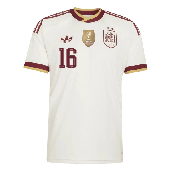 Spania 2 Stars Rodrigo Hernández 16 Bortetrøye VM 2026