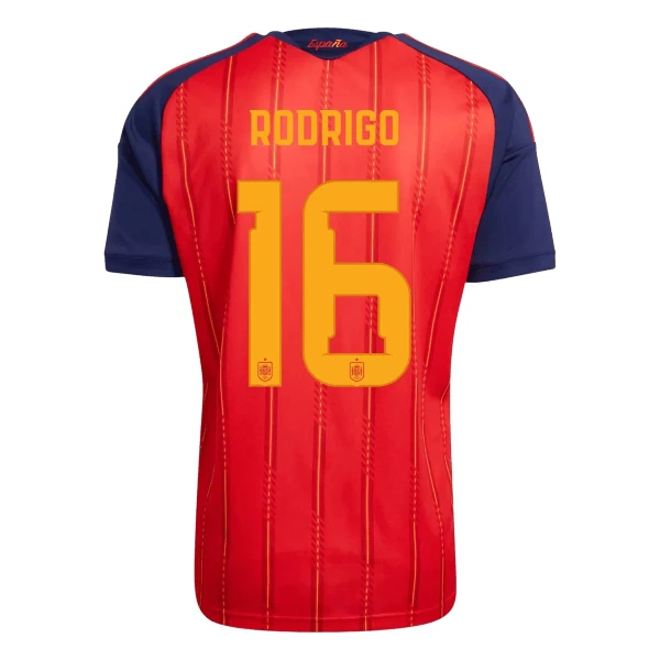 Spania 2 Stars Rodrigo Hernández 16 Hjemmetrøye Barn VM 2026