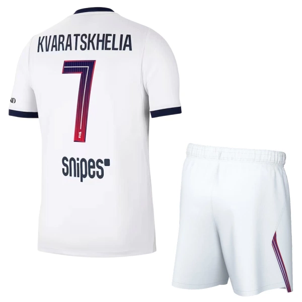 Paris Saint-Germain Kvaratskhelia 7 Bortetrøye Barn 2026/2027