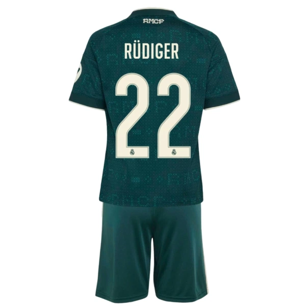 Real Madrid Rudiger 22 Bortetrøye Barn 2026/2027 Real Madrid Rudiger 22 Bortetrøye Barn 2026/2027