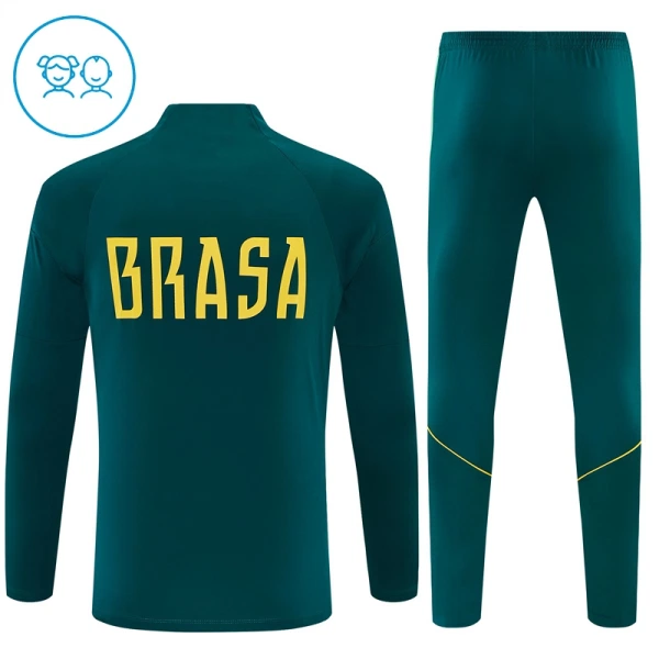 Brasil Trenings Collegegenser Set Barn 2026/2027 Grønn