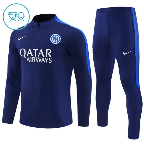 Inter Milan Trenings Collegegenser Set Barn 2026/2027 Blå Inter Milan Trenings Collegegenser Set Barn 2026/2027 Blå