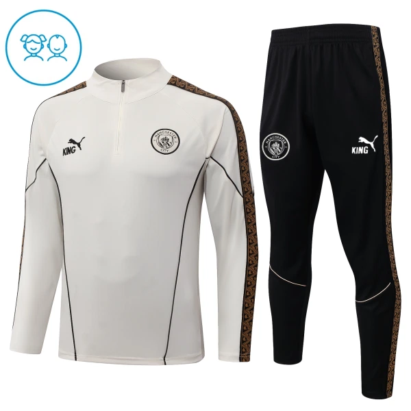 Manchester City Trenings Collegegenser Set Barn 2026/2027 Grå Manchester City Trenings Collegegenser Set Barn 2026/2027 Grå