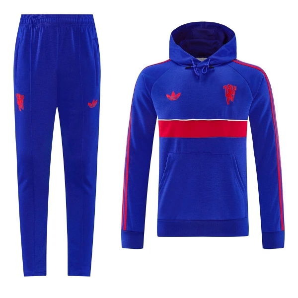 Manchester United Hoodie Trenings Collegegenser Set 2026/2027 Blå Manchester United Hoodie Trenings Collegegenser Set 2026/2027 Blå