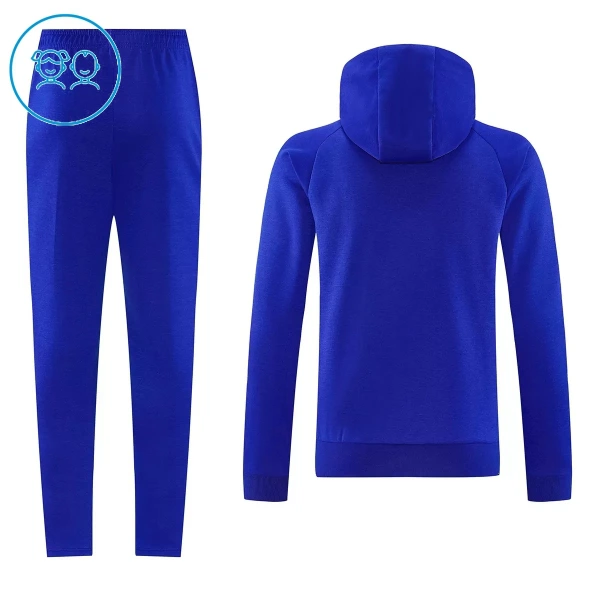 Manchester United Hoodie Trenings Collegegenser Set Barn 2026/2027 Blå