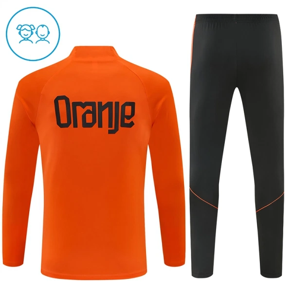 Nederland Trenings Collegegenser Set Barn 2026/2027 Oransje