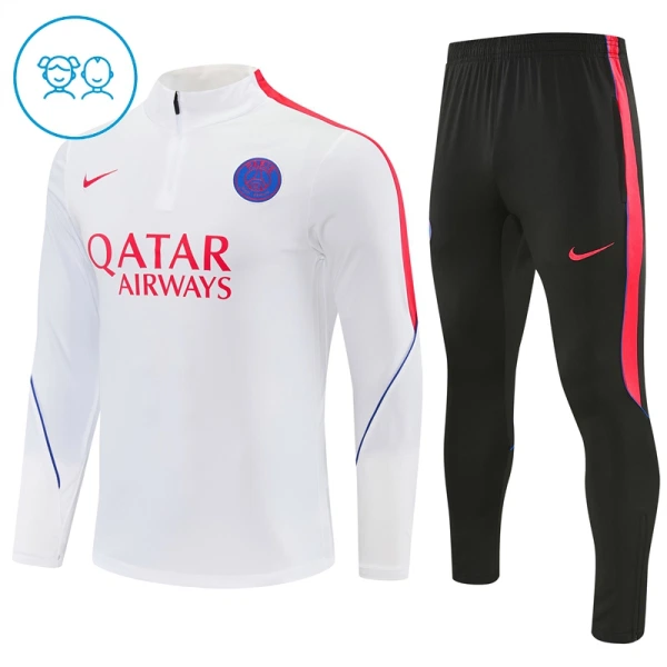 Paris Saint-Germain Trenings Collegegenser Set Barn 2026/2027 Hvit Paris Saint-Germain Trenings Collegegenser Set Barn 2026/2027 Hvit