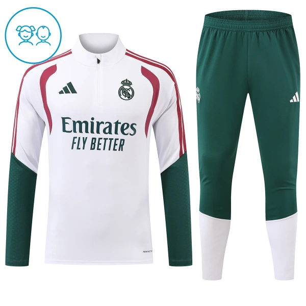 Real Madrid Trenings Collegegenser Set Barn 2026/2027 Hvit