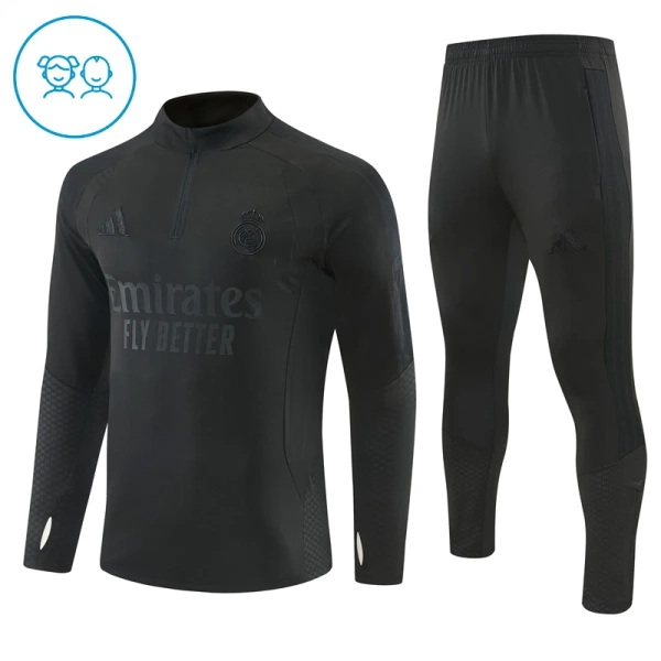 Real Madrid Trenings Collegegenser Set Barn 2026/2027 Svart