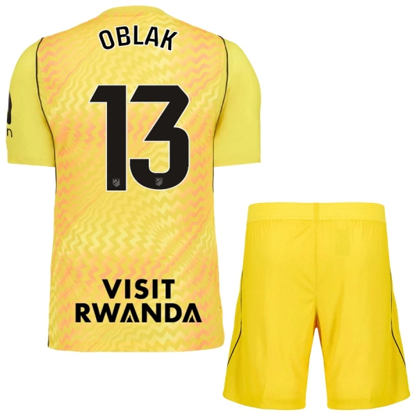 Atlético Madrid Jan Oblak 13 Målvakt Trøye Barn 2026/2027 Gul Atlético Madrid Jan Oblak 13 Målvakt Trøye Barn 2026/2027 Gul