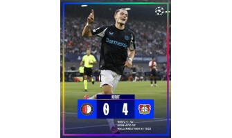 Bundesliga dark horse Leverkusen beseiret Feyenoord 4-0 for å få en god start