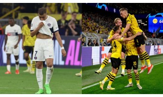 Dortmund vs PSG, seier og tap flettet sammen